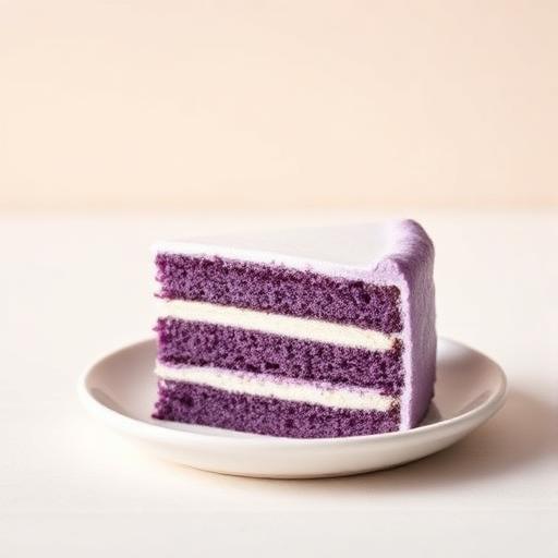 Tårtbit med smaken Ube (lila jams)