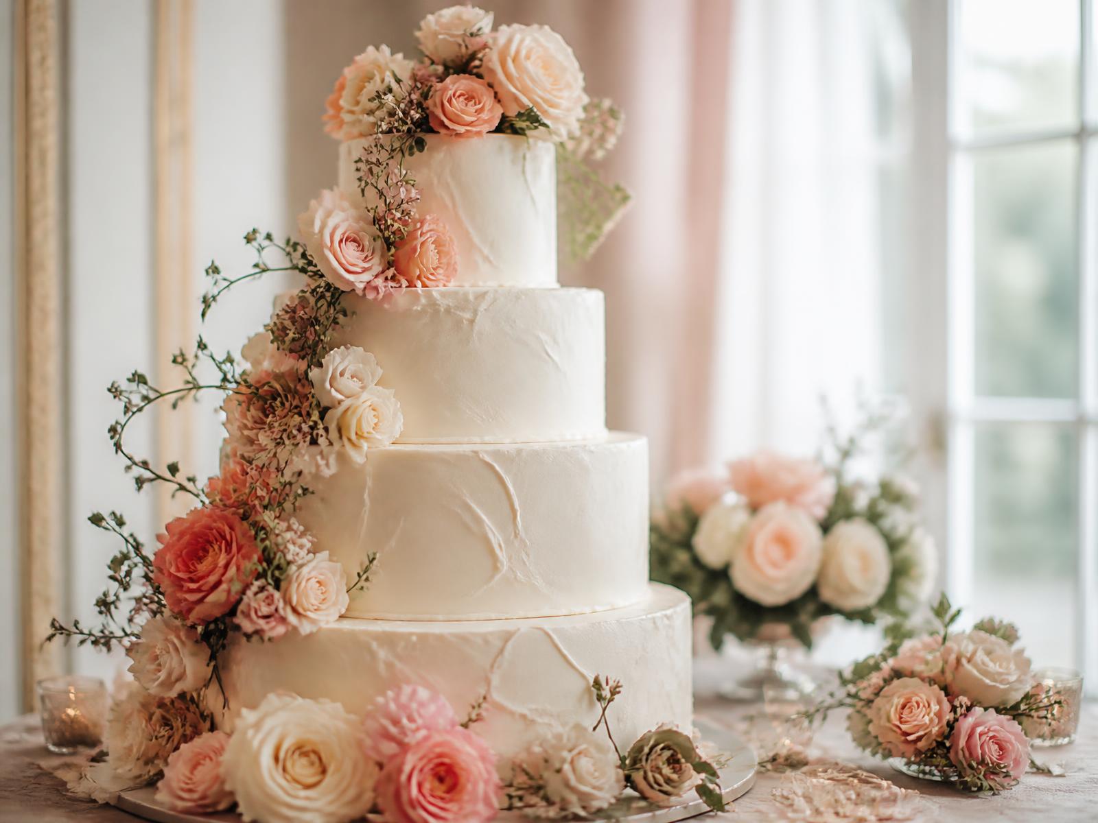 Romantisk blomstertårta